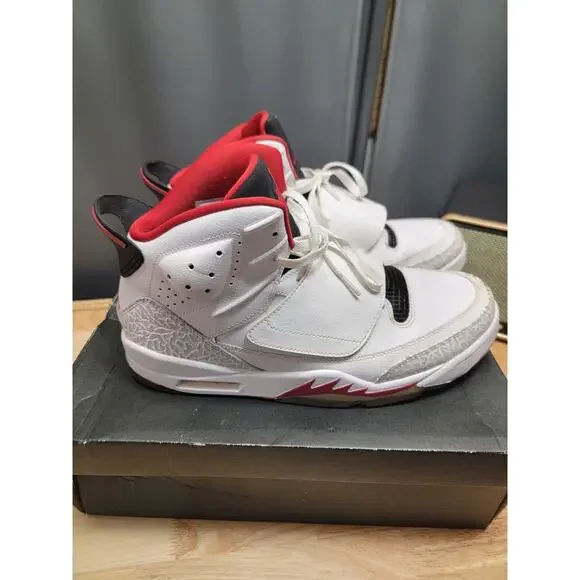 Nike Air Jordan Son Of Mars White-Gym Red-Black Sz 13 [512245-112]